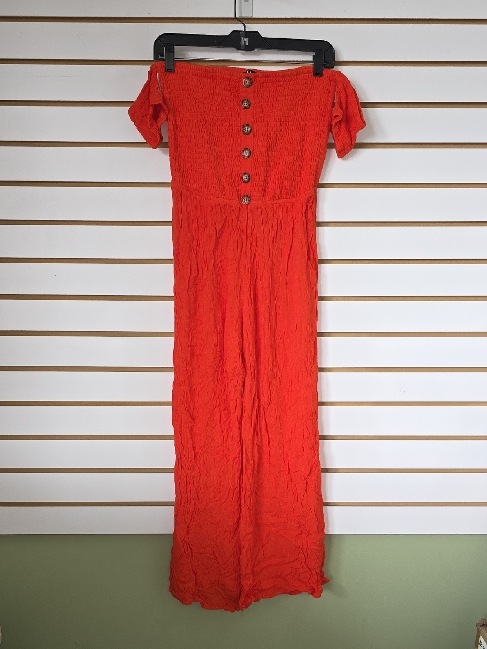 Venus Off-Shoulder Button-Front Jumpsuit 6